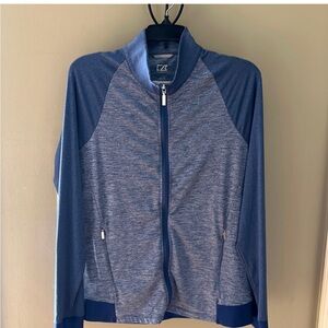 Like new! Cutter & Buck Blue Raglan Zip-up Jacket Golf Sz Large